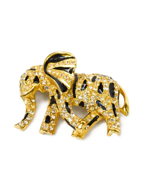 Vintage 1980s elephant-shaped brooch Gold W22051930