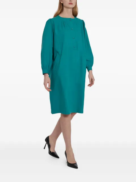 Saint Laurent Pre-Owned 1970s cotton midi dress Green W22031712