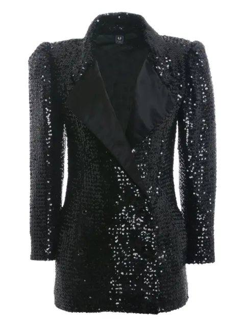 Emanuel Ungaro Pre-Owned 1980s sequin-embellished blazer Black DM1004330