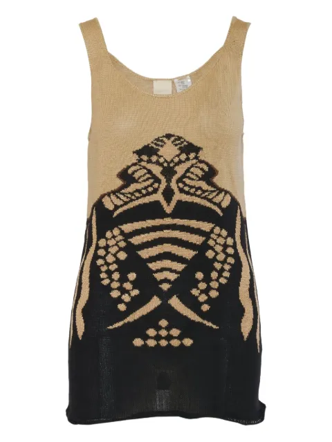 Krizia Pre-Owned patterned tank top Neutrals CVM2190104A
