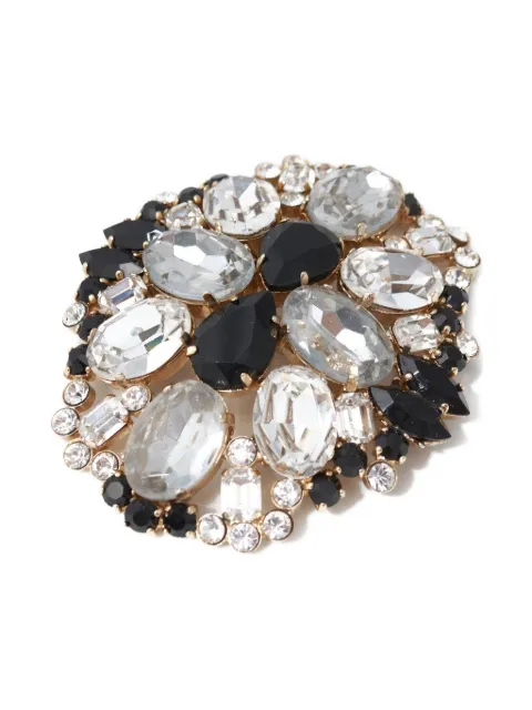 Gianfranco Ferré Pre-Owned 1980s rhinestone-embellished brooch Gold W22062801