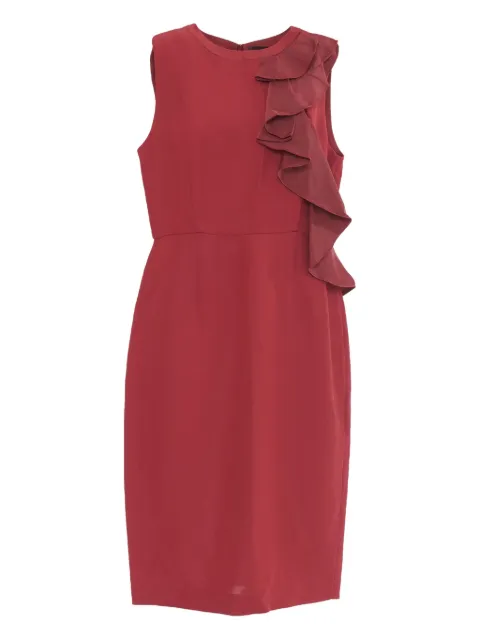 Max Mara ruffle-detail midi dress Red W23032865
