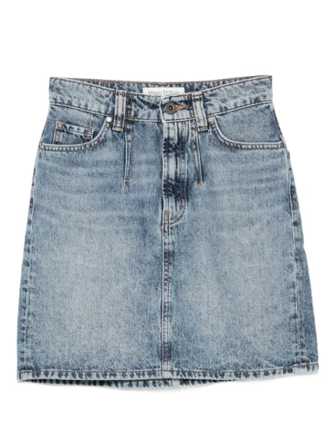 Marc O'Polo button-fly denim short A-line skirt Blue 302929024051