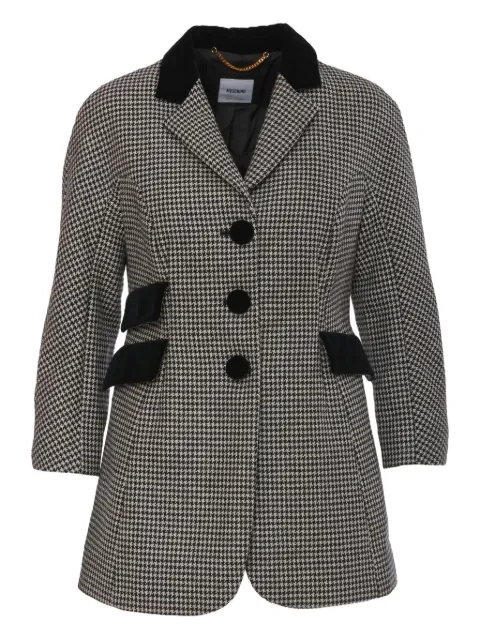 Alberta Ferretti Vintage pre-owned houndstooth jacket Black CVM2210421