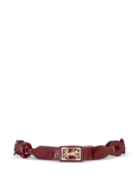 Pirovano Vintage leather belt Red W22042203