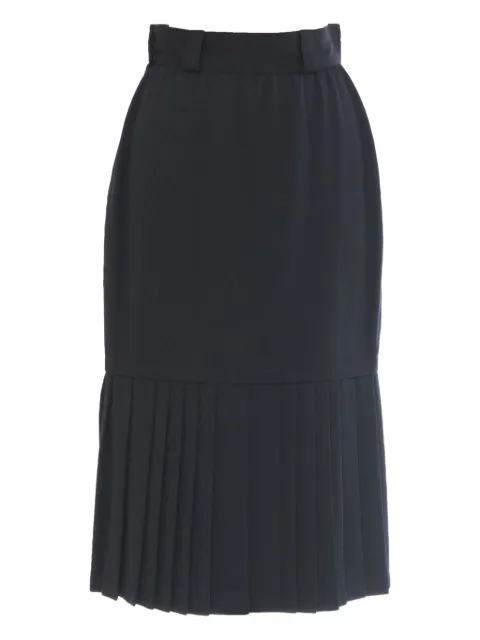 Versace Pre-Owned wool pleated skirt Black 13022238