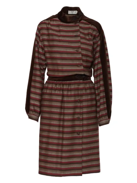 Valentino Garavani Pre-Owned striped midi dress Brown MR08112212