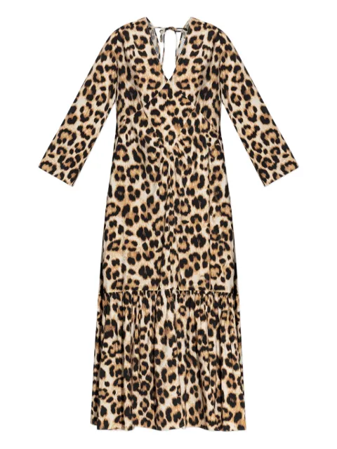 MUNTHE leopard print dress Brown 255130625519