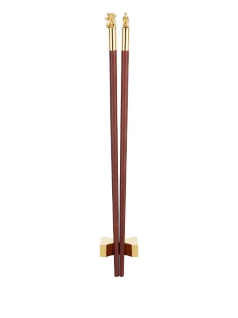 Shanghai Tang animal-head chopsticks Brown X6AHB405RB00