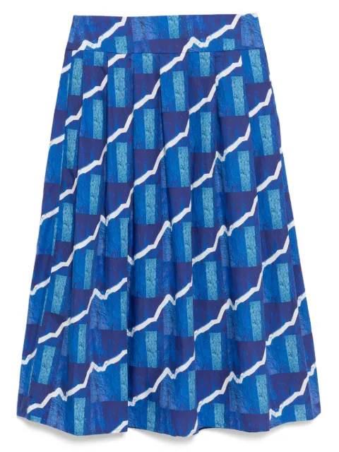 agnès b. graphic-print skirt Blue K452IDO8