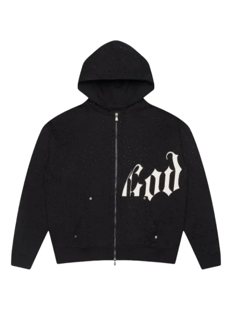GODSPEED logo zip hoodie Black CE9GFSNF