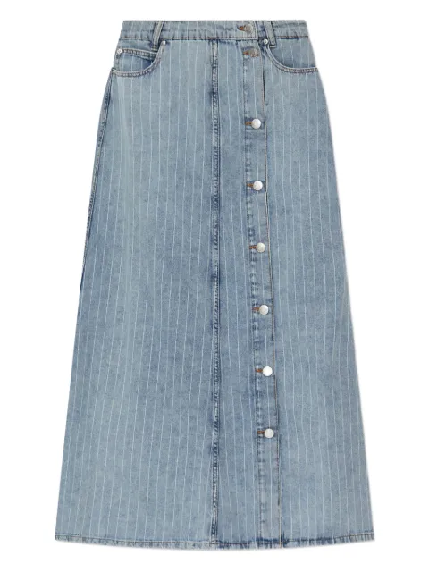 MUNTHE button-down denim skirt Blue 244121424405
