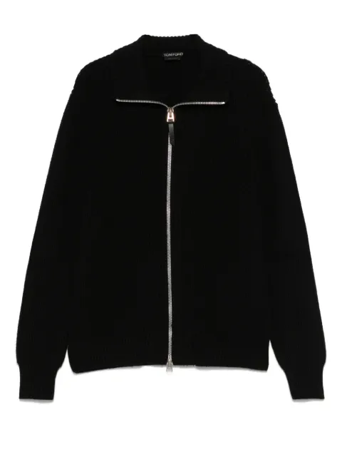 TOM FORD zip-up cardigan Black KZL022YMW089