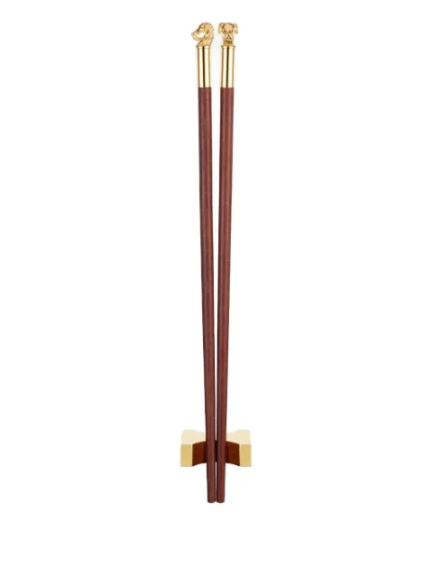 Shanghai Tang Tang Zodiac dog-head chopsticks Brown X6AHB406RB00
