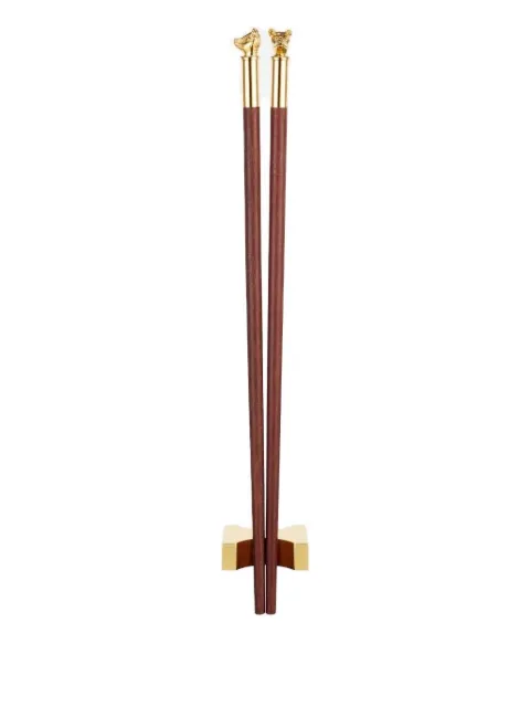 Shanghai Tang animal-head chopsticks Brown X6AHB407RB00
