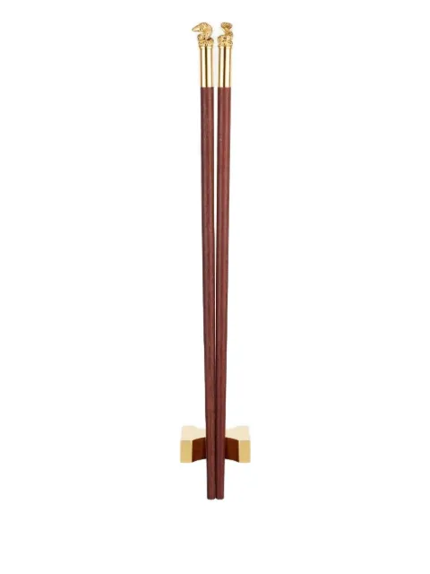 Shanghai Tang animal-head chopsticks Brown X6AHB401RB00