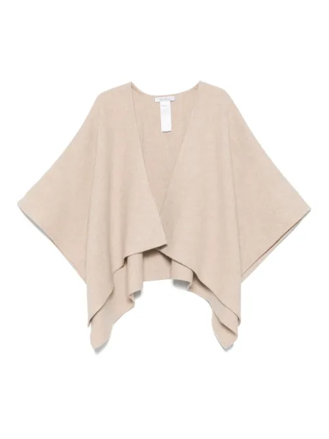 Max Mara asymmetric-hem poncho Neutrals 2524546081600