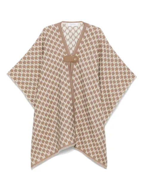 Max Mara monogram-pattern cape Brown 2524546111600