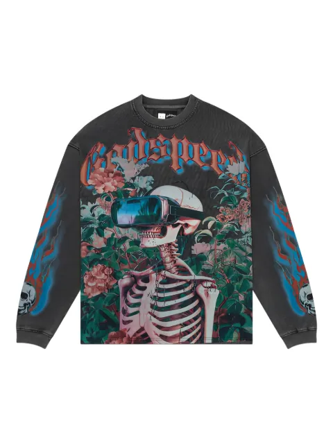 GODSPEED Vision Flowers long-sleeve thermal sweater Grey CEUV71QU