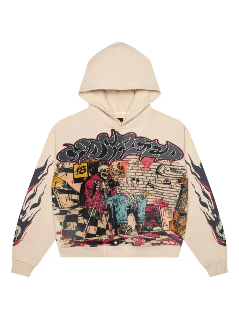 GODSPEED Stoner graphic hoodie Neutrals 4DO5Y3FA