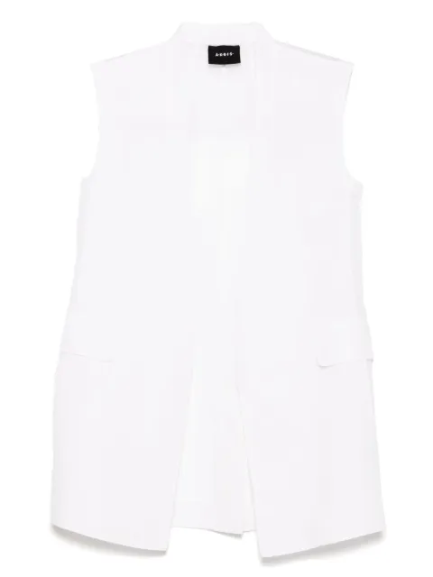 Akris sheer silk gilet White 613700
