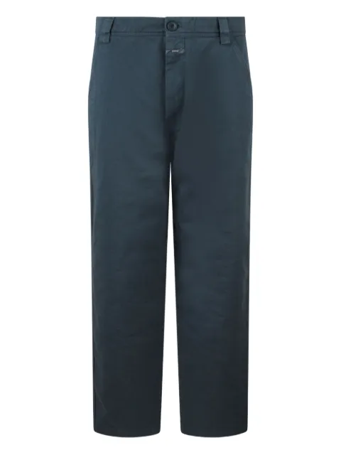 Closed button-fly cotton pants Blue C3280050J30