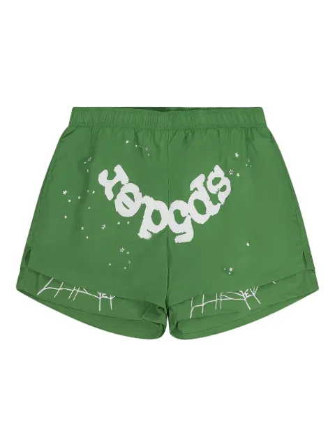 SP5DER OG Web Double Layer swim shorts Green SP5DER69