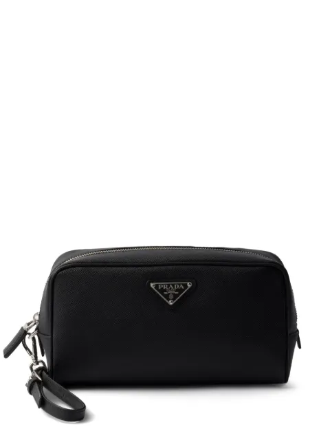 Prada Saffiano leather clutch bag Black 2NE065PN9