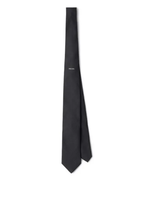 Prada silk tie Grey UCR77S141175G