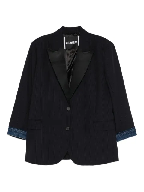 Frenken Devotion Pinstripe blazer jacket Blue 254804689