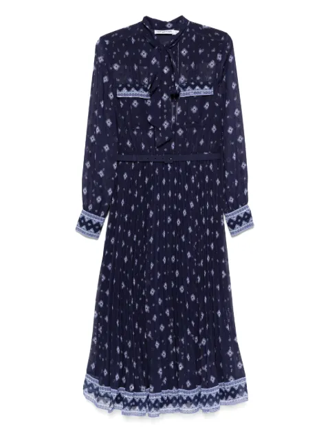 Self-Portrait floral-print midi dress Blue PF25072MBL