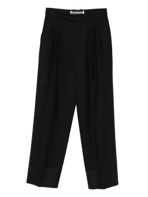 Frenken Crag pleated cuffed trousers Black 254504900
