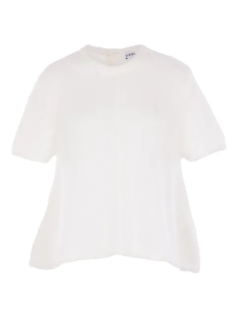 LOEWE embroidered short-sleeved sweater White S540Y55K48