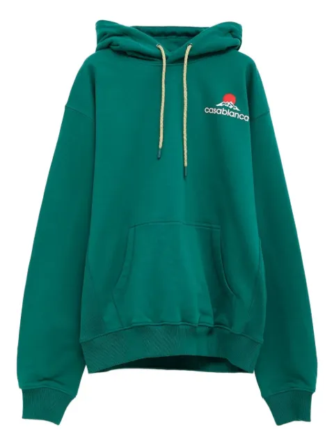 Casablanca logo-print hoodie Green MPF25JTP29203