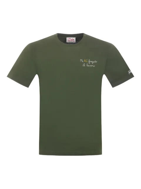 MC2 Saint Barth Portofino embroidered crew-neck T-shirt Green POT000105259H