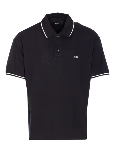 AMIRI contrasting-trim polo shirt Black AMJYPO1018
