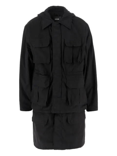 We11done hooded raincoat Black WDJK324088MBK