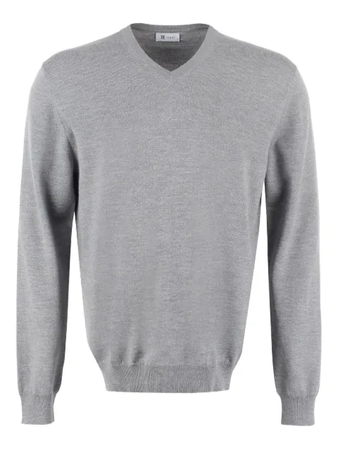 THE (Alphabet) v-neck sweater Grey TCSVU2101RMERICASH