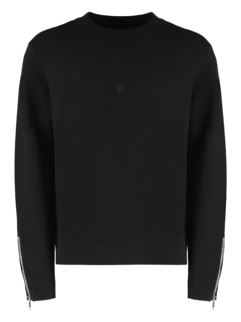 Givenchy zip-cuff wool sweater Black BM90PN4YFF