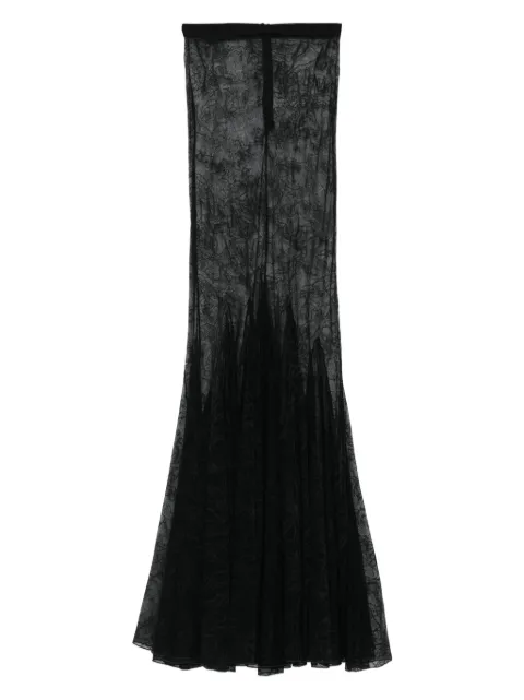 David Koma semi-sheer skirt Black PF25DK94SL