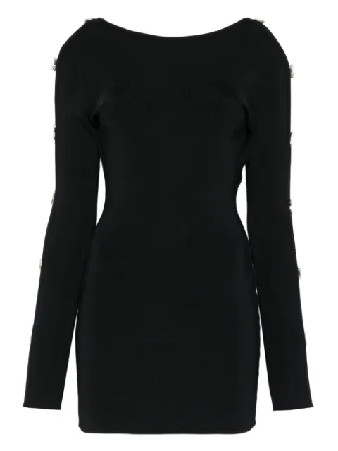 David Koma cut-out long-sleeve mini dress Black PF25DKKN02D