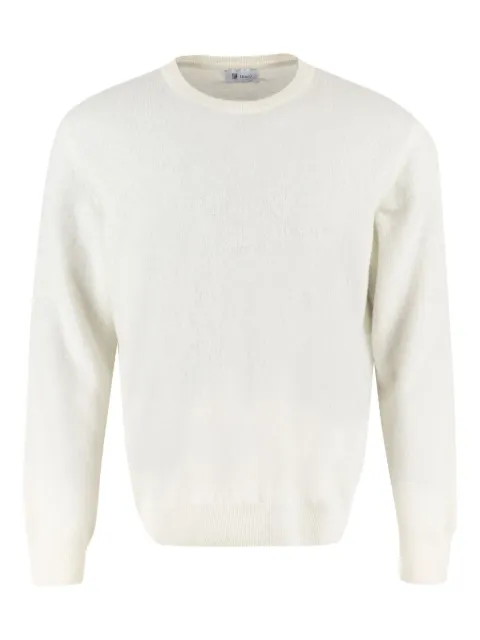 THE (Alphabet) wool-cashmere crew-neck sweater White TCGRU3001AGRLAMBCASH