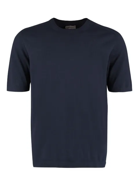 THE (Alphabet) cotton knit T-shirt Blue TCTGRU5014PIUMA