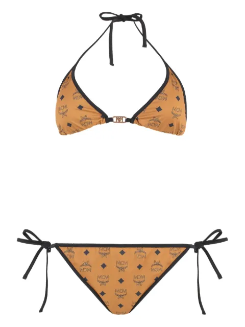 MCM Visetos print bikini Brown MFWFSMM01