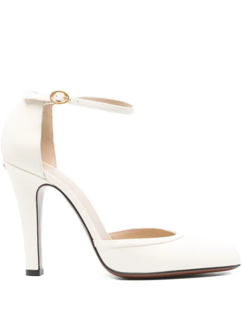 Valentino Garavani 100mm ankle-strap leather pumps Neutrals WS0MI2ZJM