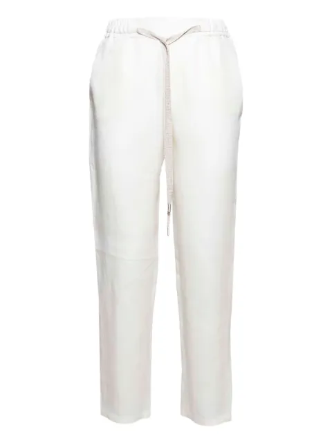 Barba drawstring-waist trousers White 81250005042105U0001