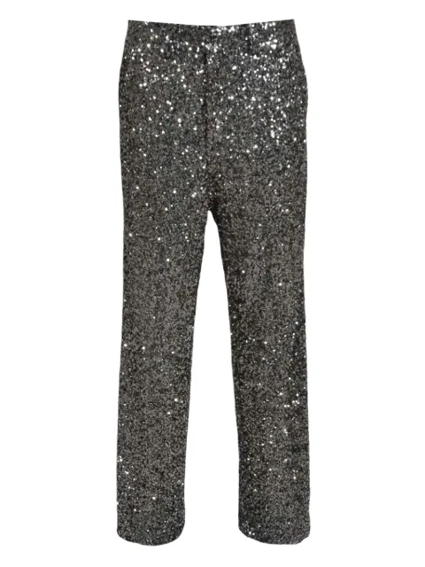 Nineminutes sequin-embellished trousers Silver 25FWNPN0013