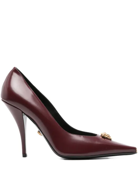 Versace La Medusa leather pumps 105 mm Red 10204671A14835