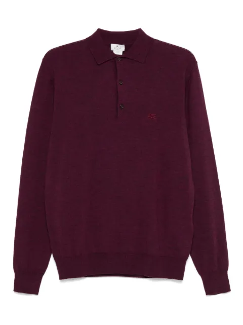 ETRO embroidered-logo polo shirt Red MRKF0028AL291