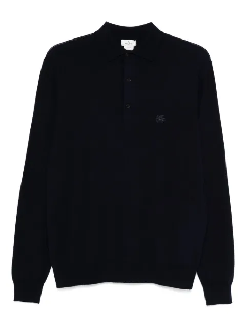 ETRO embroidered-logo polo shirt Blue MRKF0028AL291